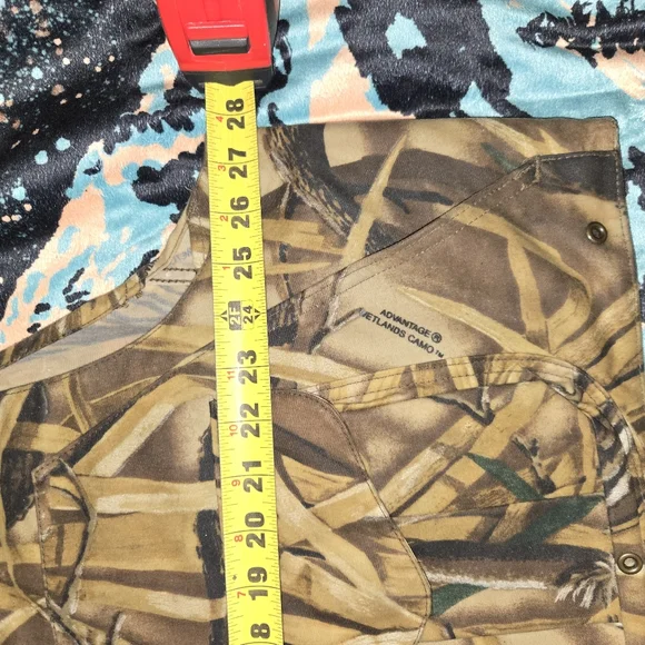 Filson Advantage Wetlands Waterfowl Camo Vest Xl Waxed Style 436WL Cropped Rare - Picture 7 of 8